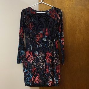 Fashionnova short long sleeve black dress